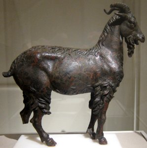 Statuette of a nanny goat, c. 120-100 BCE, bronze, Hellenistic, Cleveland Museum of Art