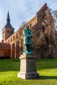Statue Andersen by Louis Hasselriis Odense Denmark photo
