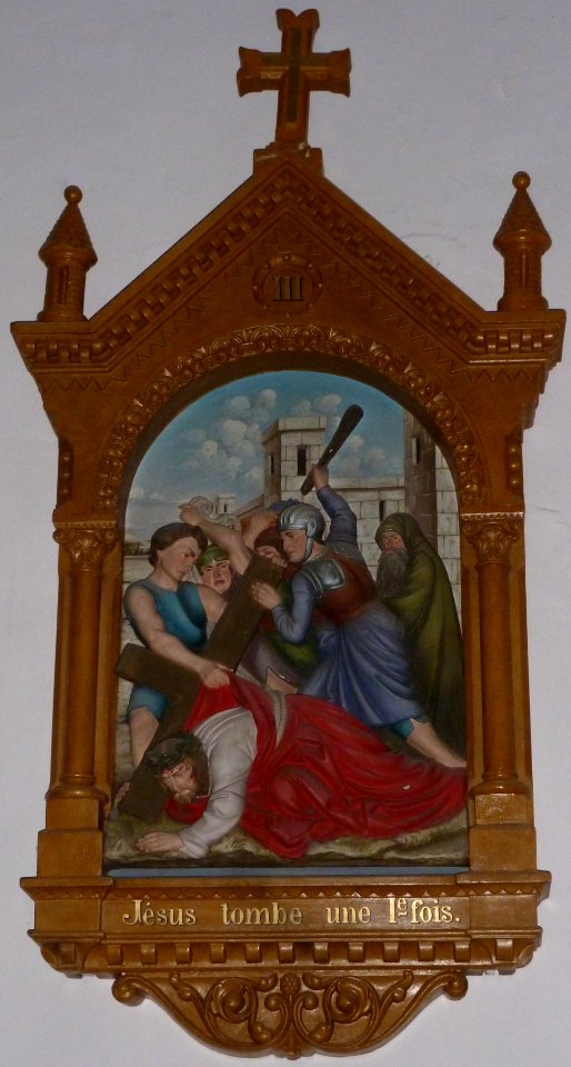 Station 3 du chemin de croix de l’église saint Laurent de Belmont