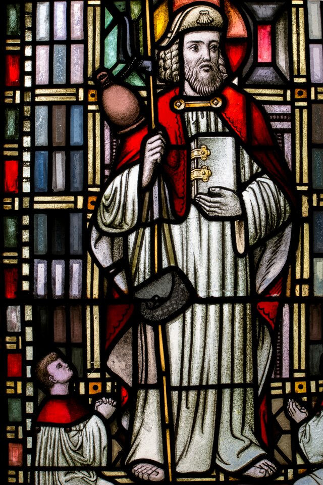 Pilgrim jakobsweg church window