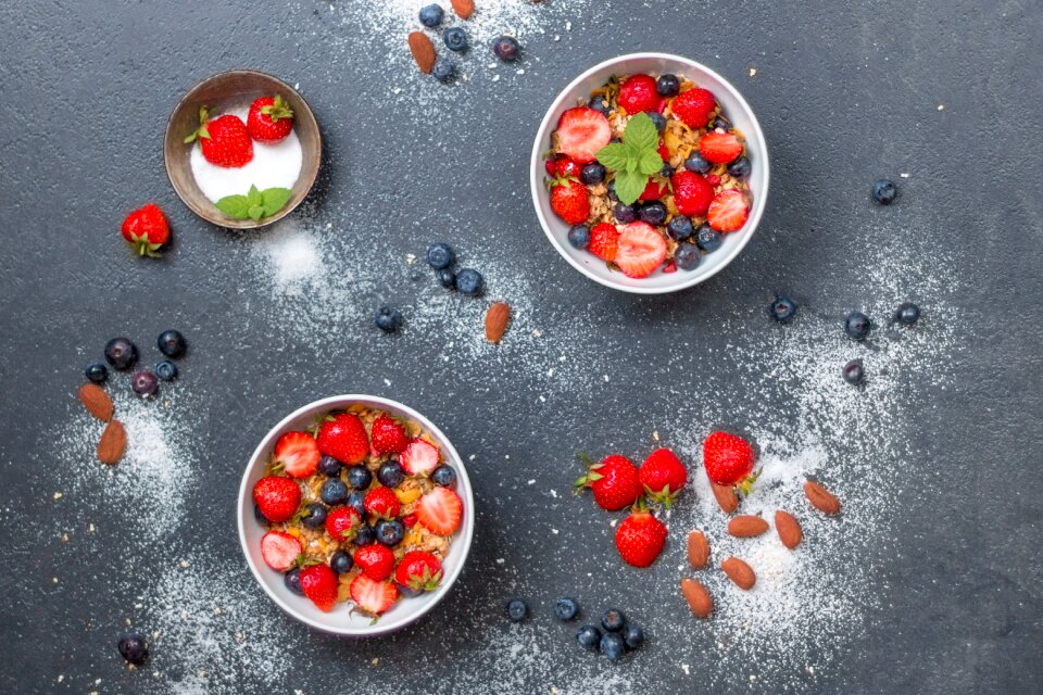 Flake fruit strawberries