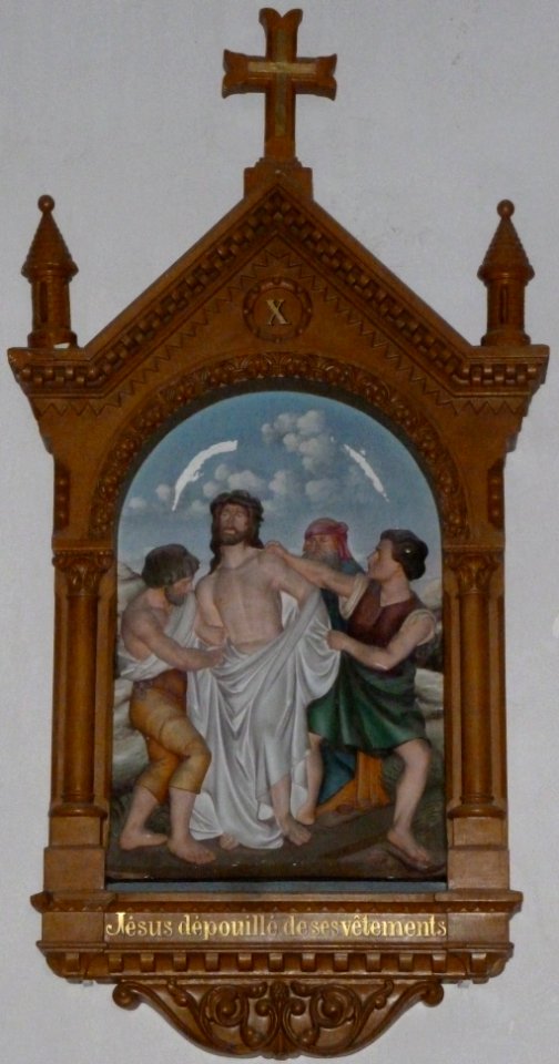 Station 10 du chemin de croix de l’église saint Laurent de Belmont