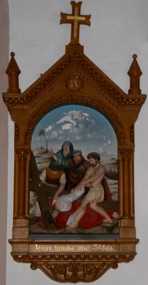 Station 9 du chemin de croix de l’église saint Laurent de Belmont