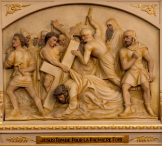 Station 3- Jésus tombe pour la première fois, Église Saint-Charles-Borromée de Québec, Quebec, Canada 13