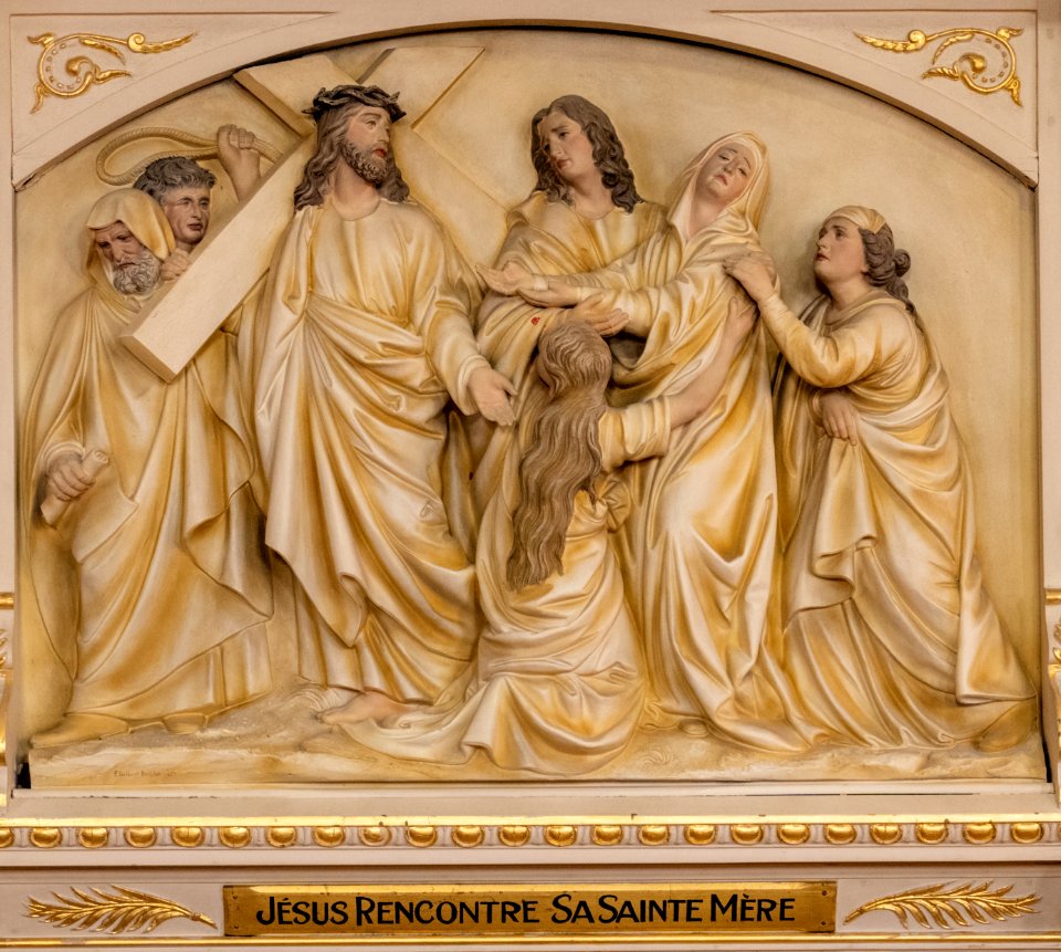 Station 4- Jésus rencontre sa mère, Église Saint-Charles-Borromée de Québec, Quebec, Canada 12