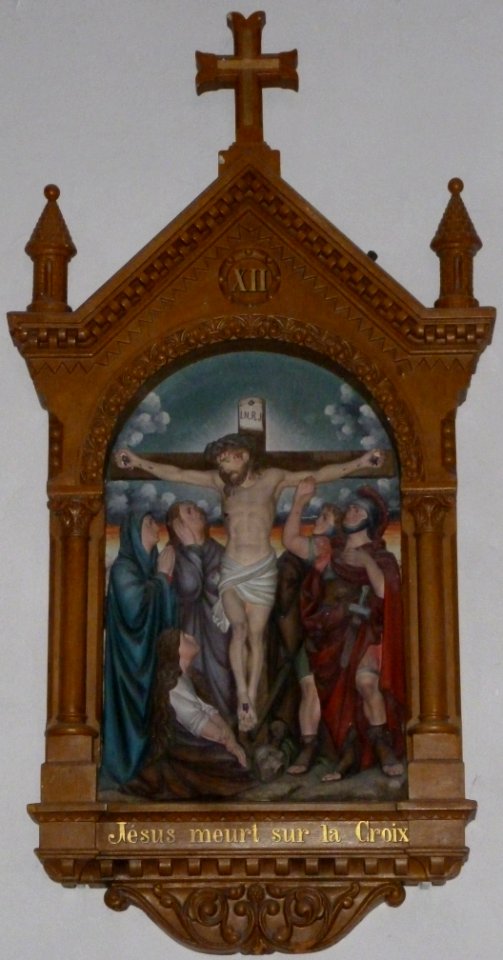 Station 12 du chemin de croix de l’église saint Laurent de Belmont