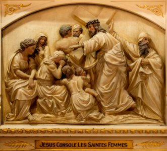 Station 8- Jésus rencontre les femmes de Jérusalem qui pleurent, Église Saint-Charles-Borromée de Québec, Quebec, Canada 08