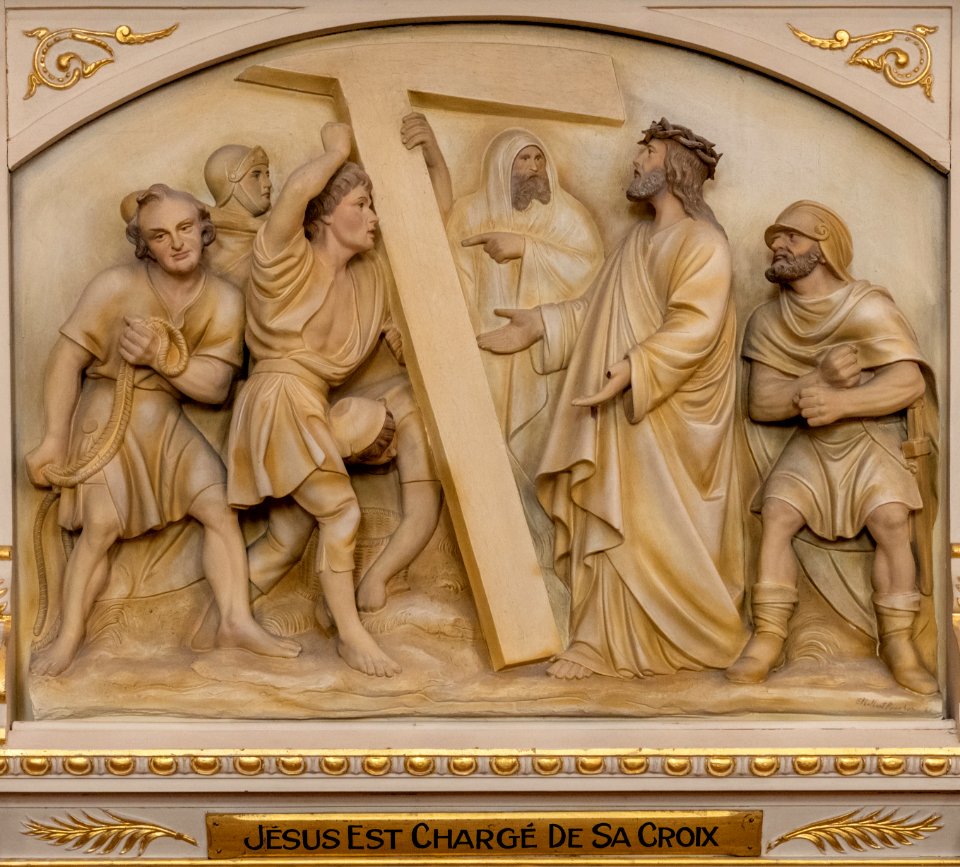 Station 2- Jésus reçoit sa croix, Église Saint-Charles-Borromée de Québec, Quebec, Canada 14