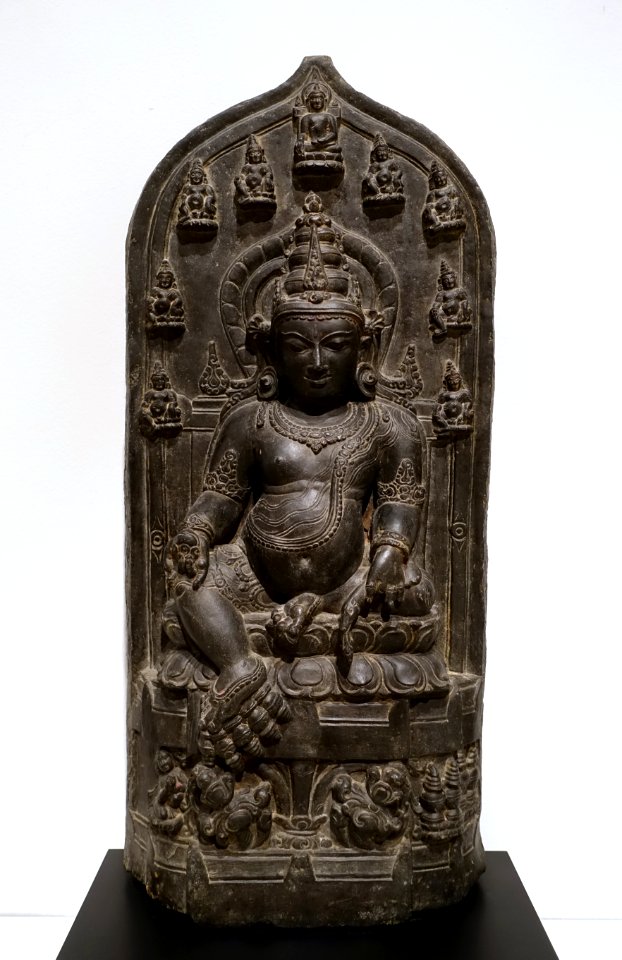 Stele of Jambhala, Eastern India, 700s-1200s AD, stone - Dallas Museum of Art - DSC05020
