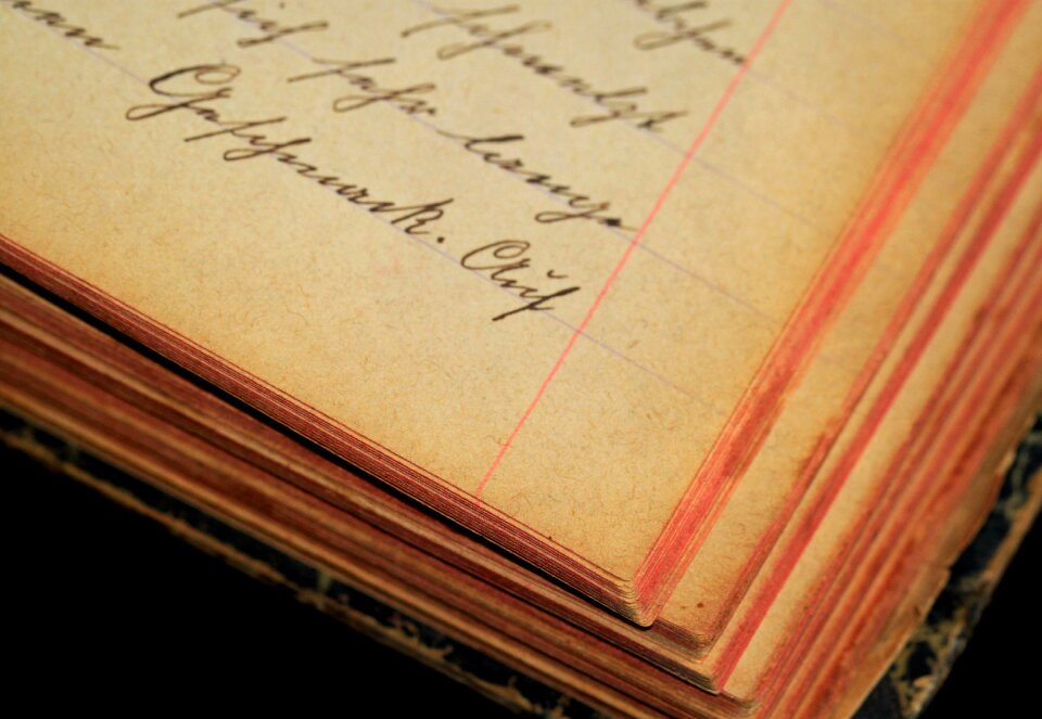 Font read old book