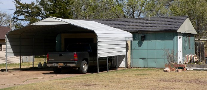 Stein house (Ashland, Kansas) garage from WSW 1