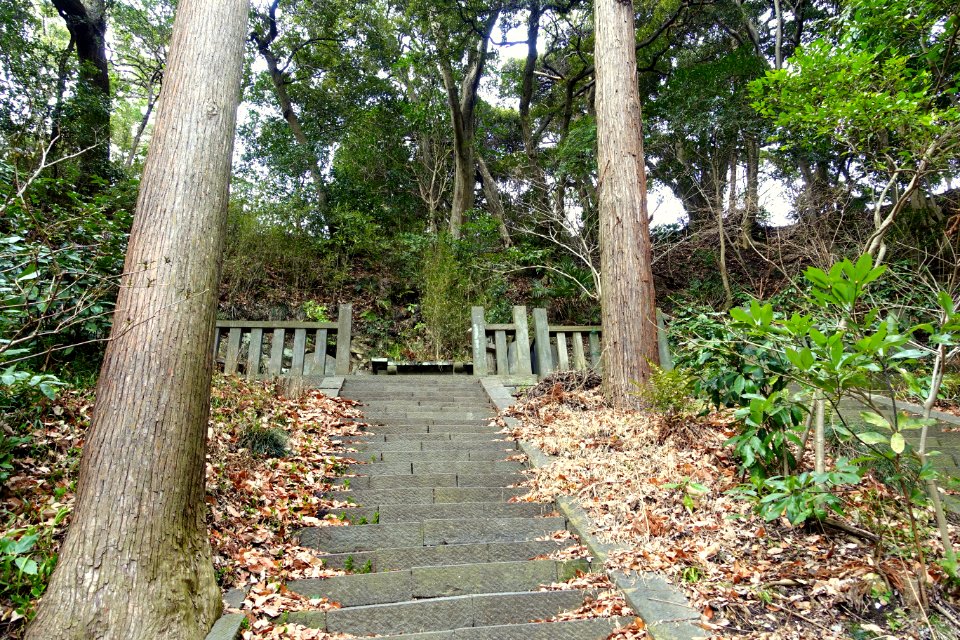 Steps - Tombs of Oe no Hiromoto, Shimazu Tadahisa and Mori Suemitsu - Kamakura, Kanagawa, Japan - DSC08411