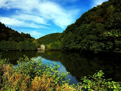 Water mountains nature photo