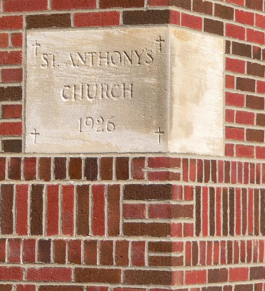 Steinauer St. Anthony cornerstone 1