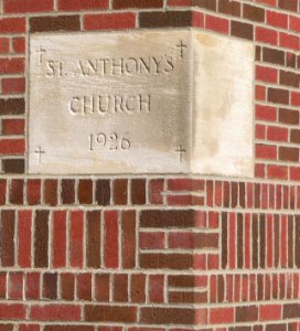 Steinauer St. Anthony cornerstone 1