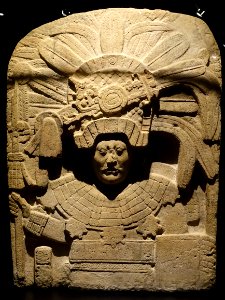 Stele, Piedras Negras, Guatemala, Maya, 662 BC, limestone - Rautenstrauch-Joest-Museum - DSC00283