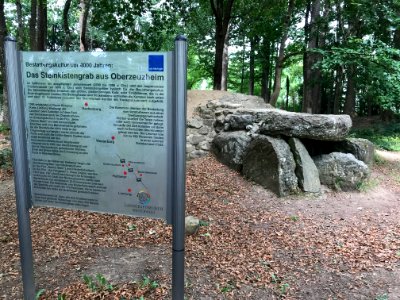 Steinkistengrab aus Oberzeuzheim 2020 Infotafel