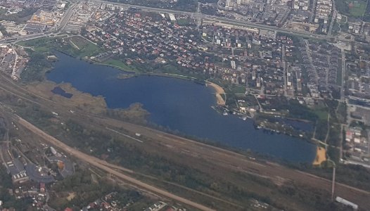 Staw Płaszowski z lotu ptaka