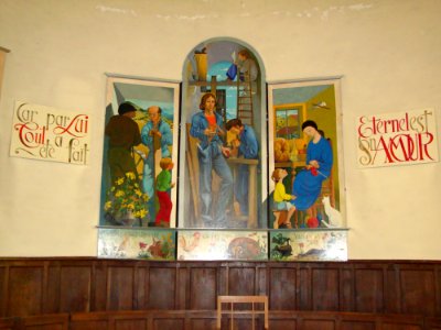 Ste Cécile (Saône-et-Loire, Fr) église, triptique