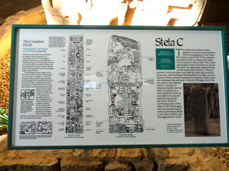 Stela C description 1 - San Diego Museum of Man - DSC06803