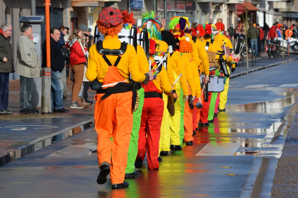People dress up procession