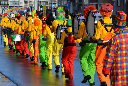 People dress up procession