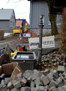 Stein-Neukirch, Stein, Neukircher Straße, bei Nr. 26, Brunnen während der Baustelle