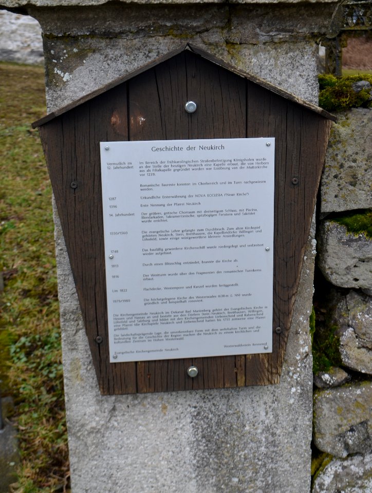 Stein-Neukirch, Neukirch, Kirche, Tafel