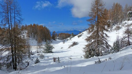 Winter alps winter scenery