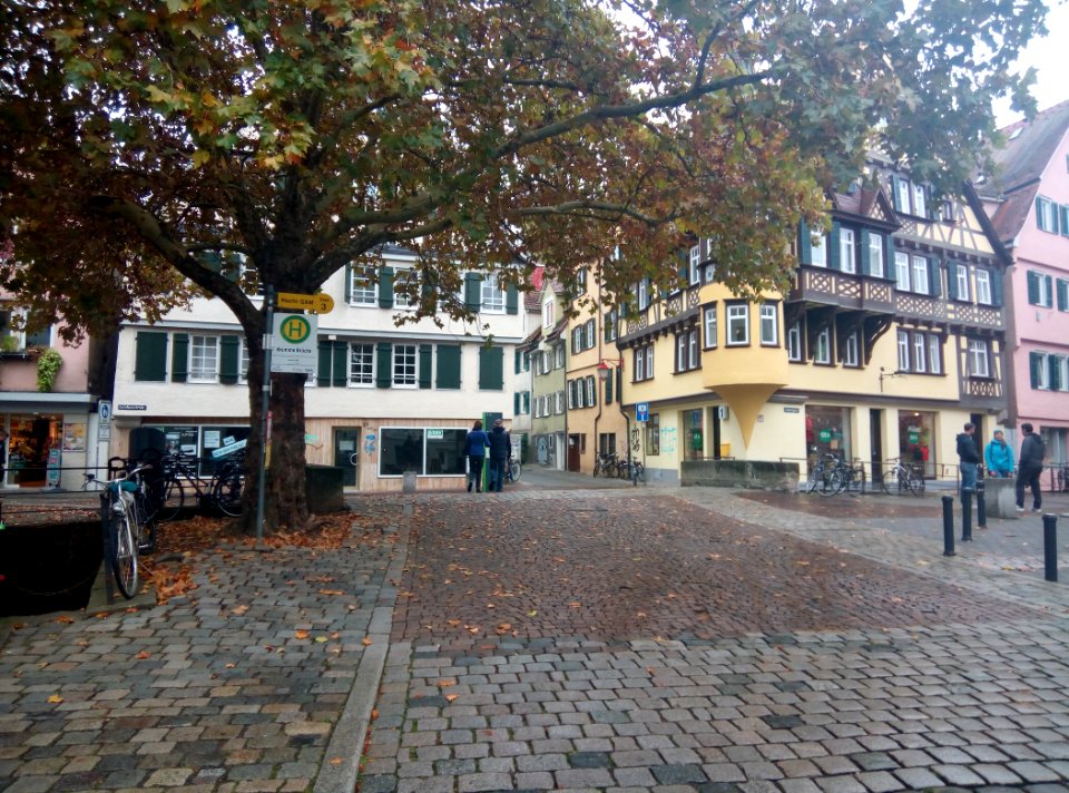Tübingen. Krumme Brücke. Bushaltestelle (2018)