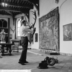 Tentoonstelling in het Stedelijk Museum te Delft Het Prinsenhof van de jacht, , Bestanddeelnr 916-3272
