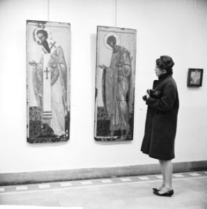 Tentoonstelling van Ikonen te Utrecht Twee Russische Ikonen uit 1400 meter, Bestanddeelnr 914-8319