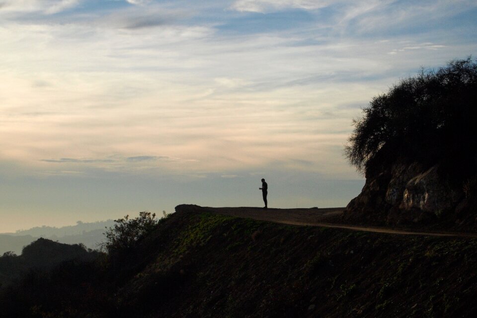 Griffith park tourist silhouette