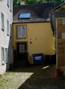 Tübingen, Hölderlinturm von Bursagasse