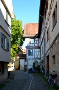 Tübingen, Rückseite Kornhaus, Blick auf Neustadtgasse 8