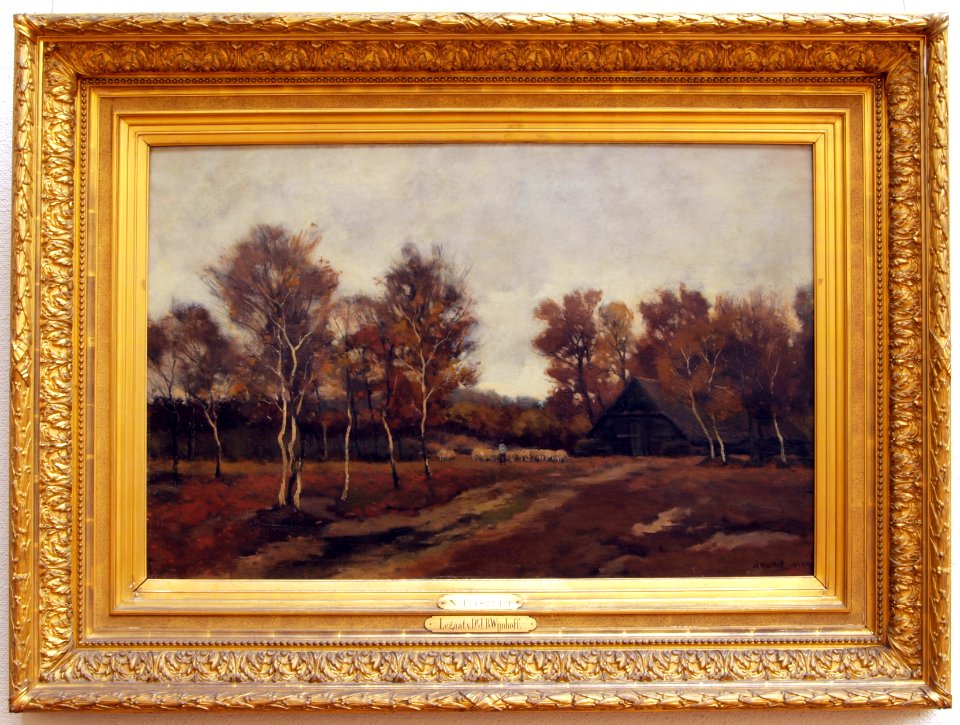 Syvert Nicolaas Bastert (1854-1939), De schaapskooi, 1893, Olieverf op doek