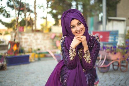 Fashion girl headscarf photo