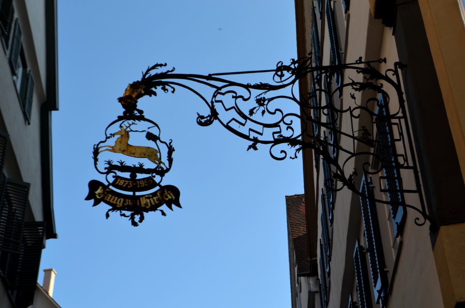 Tübingen, Hirschgasse 9, Wirtshausschild