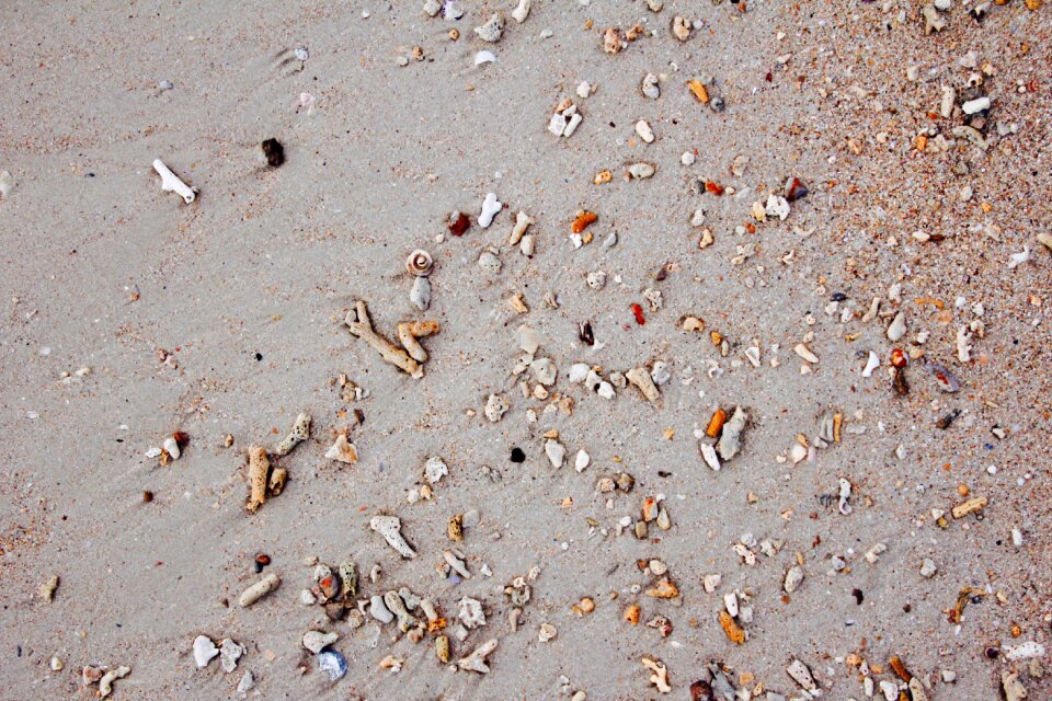 Pebble stones sand