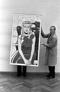 Tentoonstelling Roy Lichtenstein in Stedelijk Museum . Personeel aan het inricht, Bestanddeelnr 920-8282