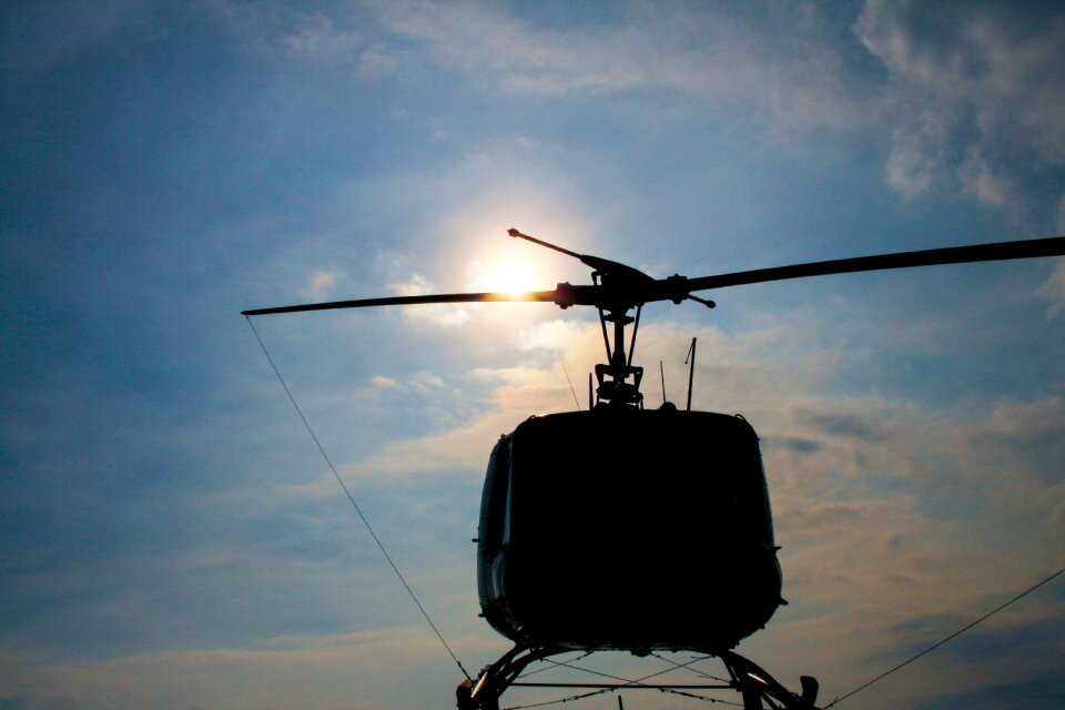 Helicopter military blue army