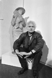 Tentoonstelling van beeldende kunst van Jan Wolkers in Leiden Jan Wolkers bij e, Bestanddeelnr 933-8357