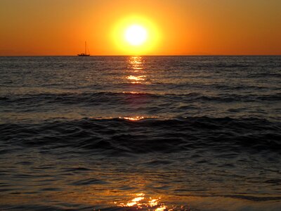 Afterglow sunset sea vacations