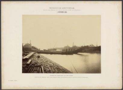 Syphon nabij Zeeburg tot lozing van stadswater van Amsterdam. Lichten en omdraai, Bestanddeelnr 263