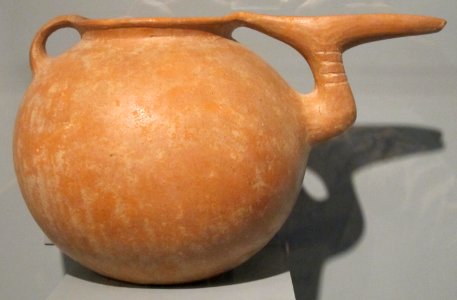 Terracotta pitcher with bridged spot, Iran, ca. 1000-800 BCE, Honolulu Academy of Arts