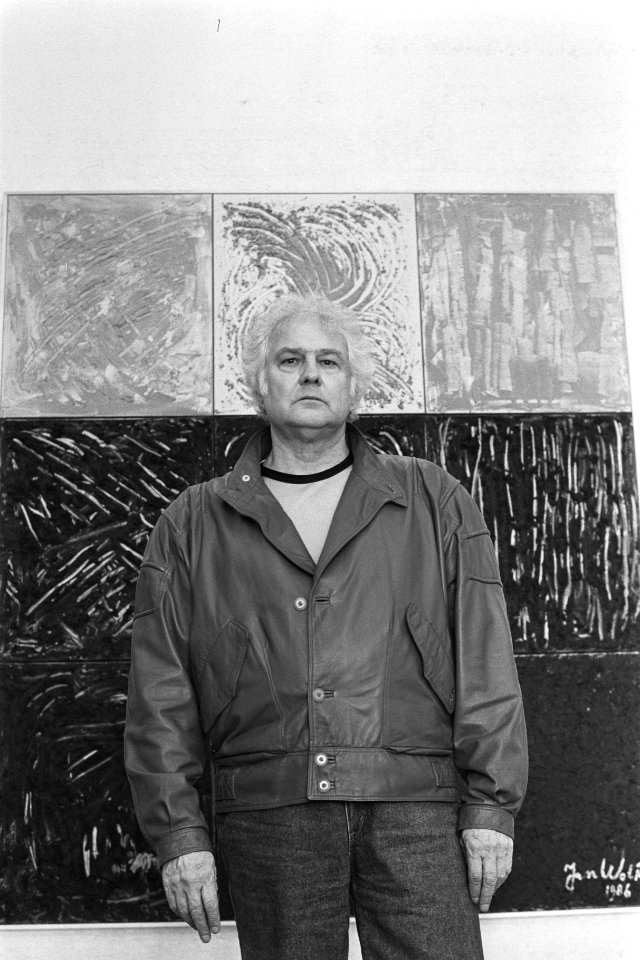 Tentoonstelling van beeldende kunst van Jan Wolkers in Leiden Jan Wolkers bij e, Bestanddeelnr 933-8359