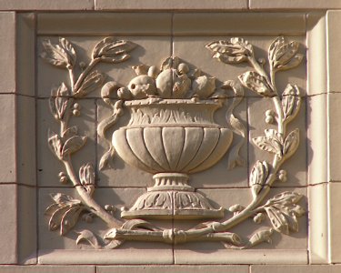 Terra-cotta ornament, Thompson’s building, Market Street, Pittsburgh, 2020-12-03, 01