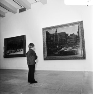 Tentoonstelling schilderijen van Breitner in Amsterdams Historisch Museum, Gezic, Bestanddeelnr 926-7586