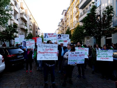 Syrian activists at Revolutionary 1st may demonstration Berlin 2019 01