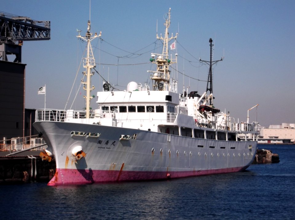 Syonan-maru, a training ship of Kanagawa Prefectural Marine Science High School ,at the Shinko Pier of Yokohama Port